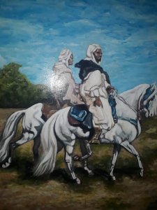 لوحة فنية  لفارسين